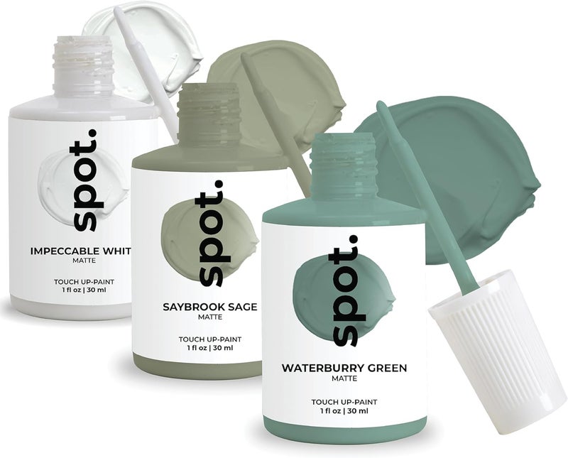 spot . Touch-Up Paint | Matte Finish for Cabinets, Walls, Doors & Furniture | Multi-Tone Green Repair Kit | Quick-Dry, Self-Priming, Low-Odor, Eco-Friendly | No-Sanding or Primer Needed | 3 Pack - Image 1